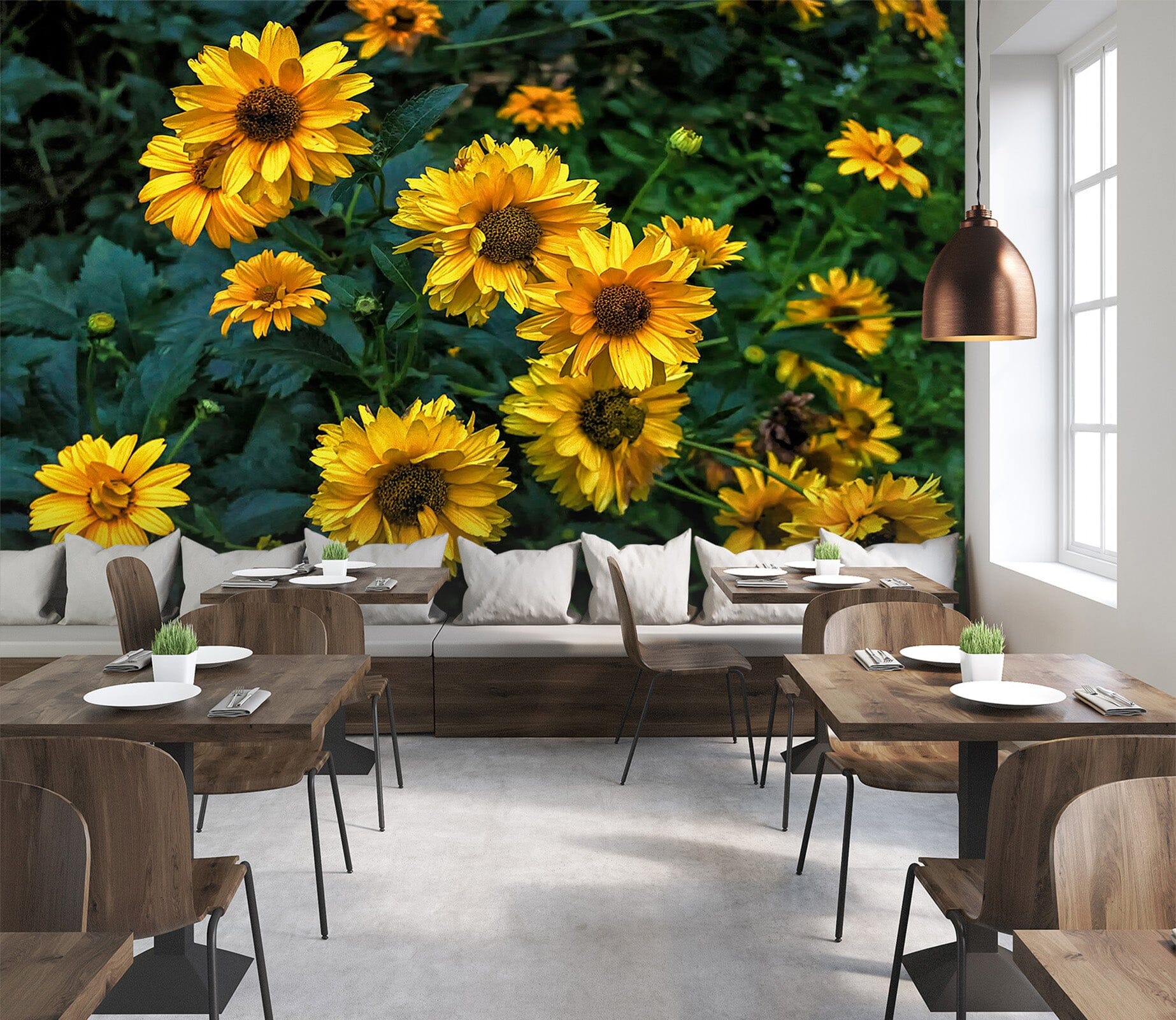 3D Sun Flower 134 Jerry LoFaro Wall Mural Wall Murals Wallpaper AJ Wallpaper 2 