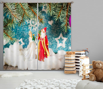 3D Santa Claus Ornaments 52061 Christmas Curtains Drapes Xmas