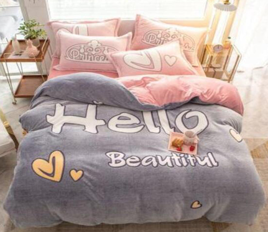 3D Hello Beautiful 14199 Bed Pillowcases Quilt