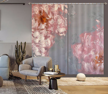 3D Pink Flower 3015 Skromova Marina Curtain Curtains Drapes