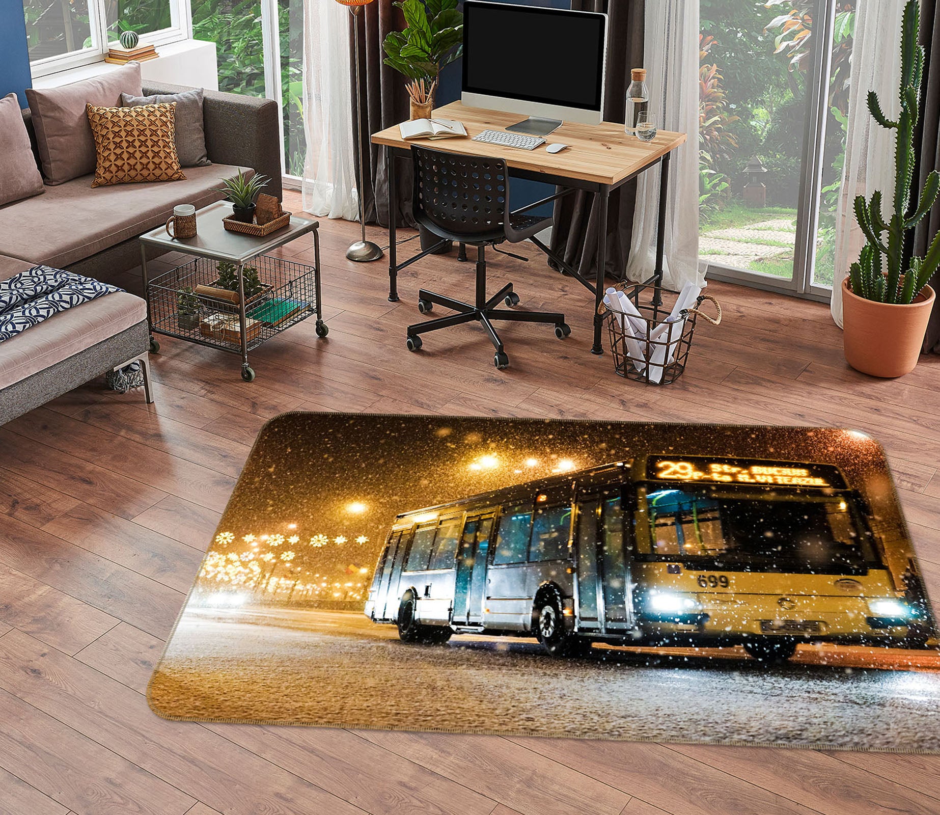 3D Bus 42004 Vehicle Non Slip Rug Mat