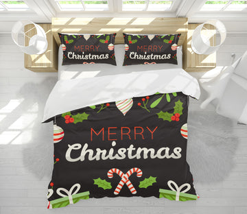 3D Christmas Tree Branches 63194 Bed Pillowcases Quilt