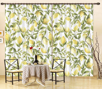 3D Fruit Lemon 227 Uta Naumann Curtain Curtains Drapes