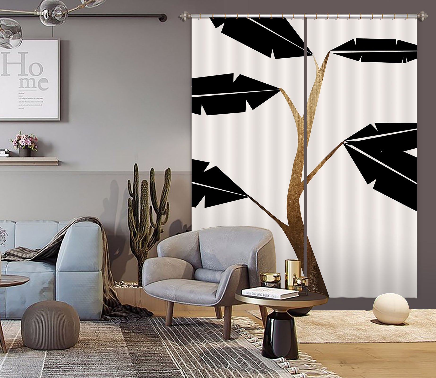 3D Banana Tree 1011 Boris Draschoff Curtain Curtains Drapes