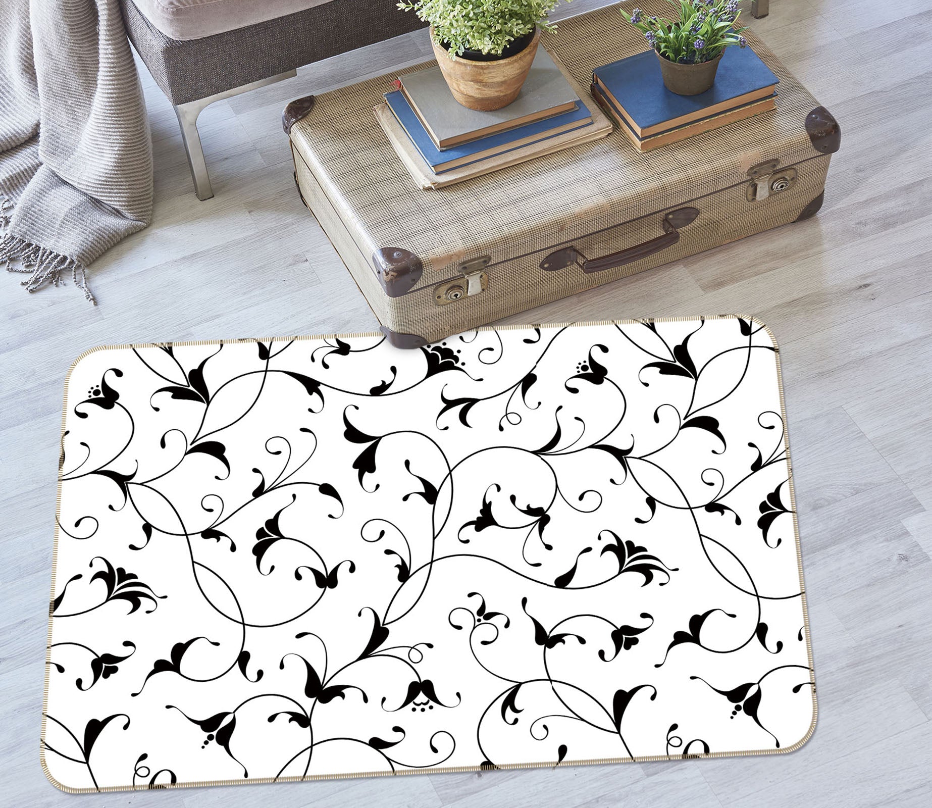3D Pattern 36054 Non Slip Rug Mat