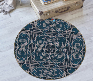 3D Line Pattern 83046 Andrea haase Rug Round Non Slip Rug Mat