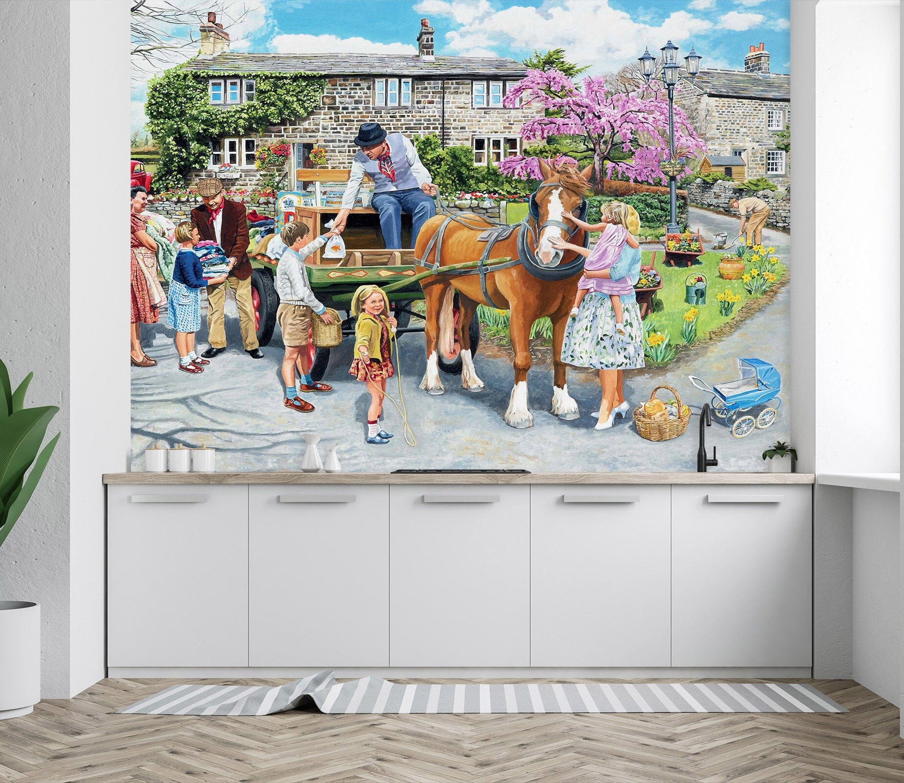 3D Petting The Horse 1044 Trevor Mitchell Wall Mural Wall Murals Wallpaper AJ Wallpaper 2 