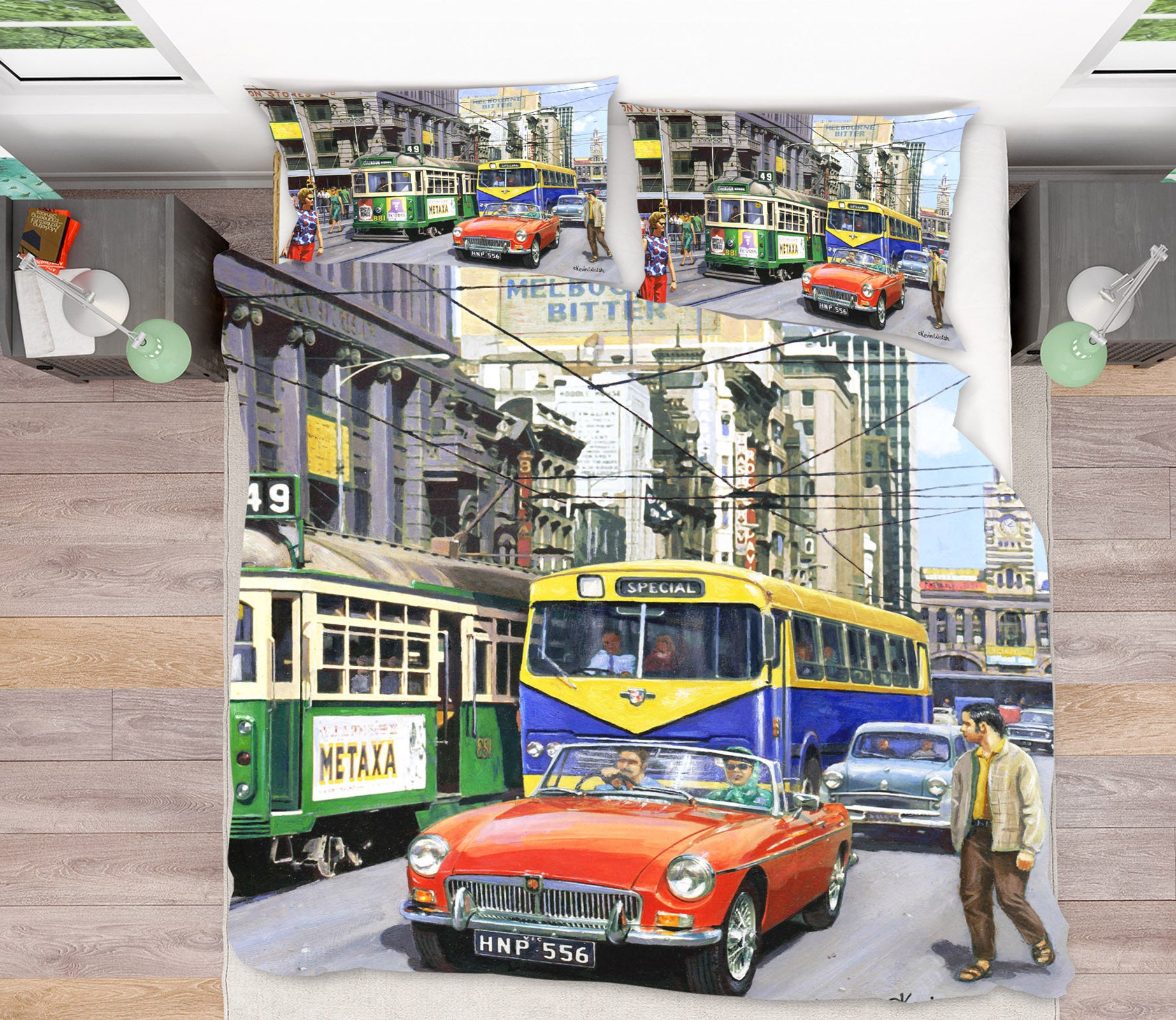 3D Bus Car Street 12536 Kevin Walsh Bedding Bed Pillowcases Quilt