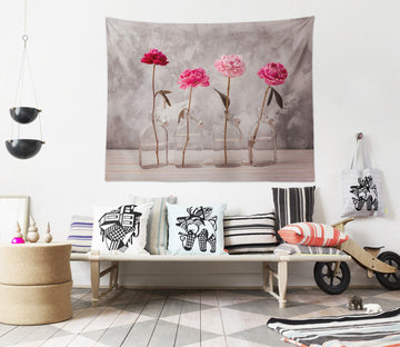 3D Pink Flowers 116116 Assaf Frank Tapestry Hanging Cloth Hang