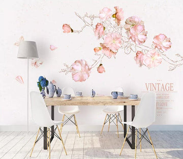 3D Pink Flowers 625 Wall Murals Wallpaper AJ Wallpaper 2 