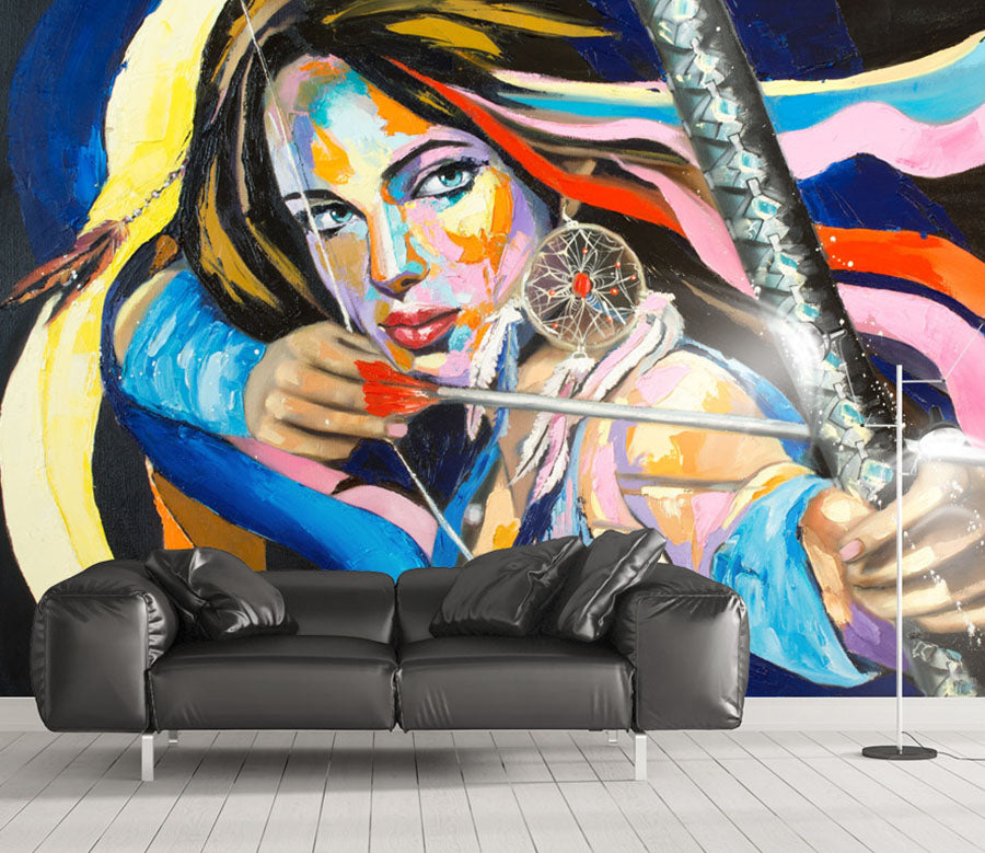 3D Athletic Girl 2100 Wall Murals