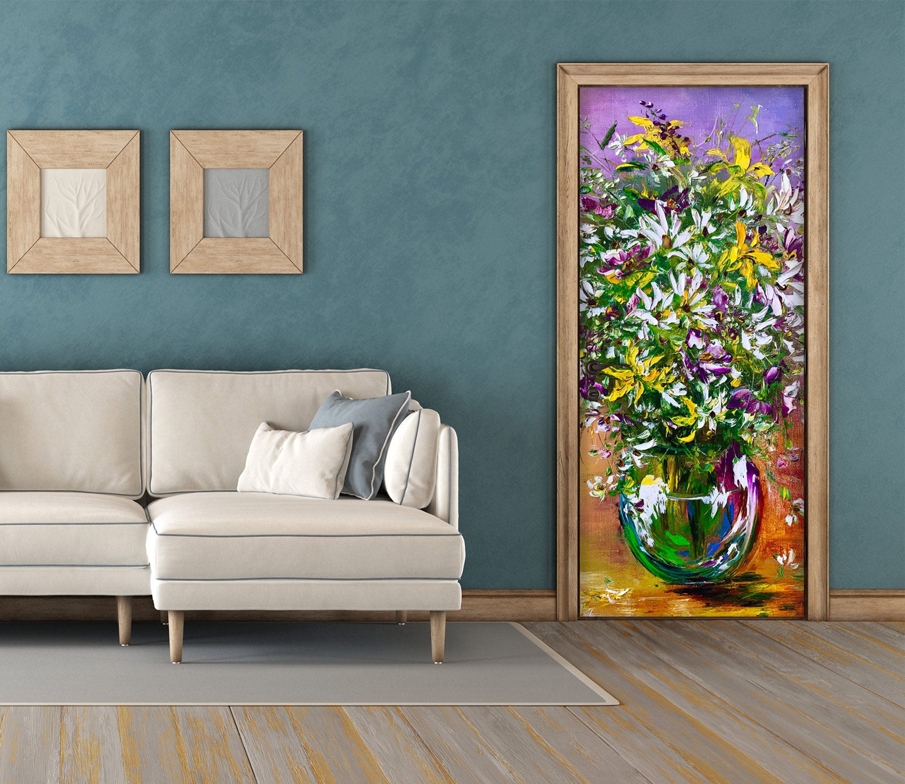 3D Colorful Vase 3095 Skromova Marina Door Mural