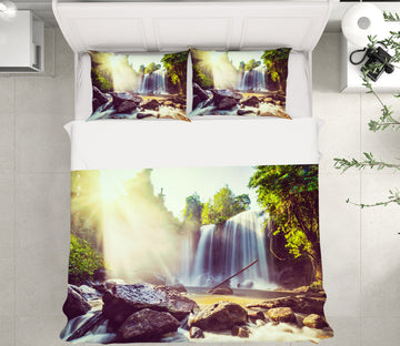 3D Waterfall 60087 Bed Pillowcases Quilt