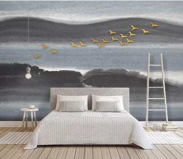 3D Golden Bird 2196 Wall Murals Wallpaper AJ Wallpaper 2 
