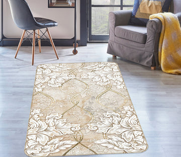 3D Light Brown Pattern 33083 Non Slip Rug Mat