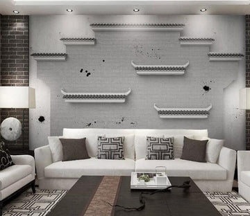 3D Simple Eaves WC209 Wall Murals Wallpaper AJ Wallpaper 2 