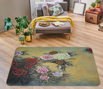 3D Flower 75219 Non Slip Rug Mat