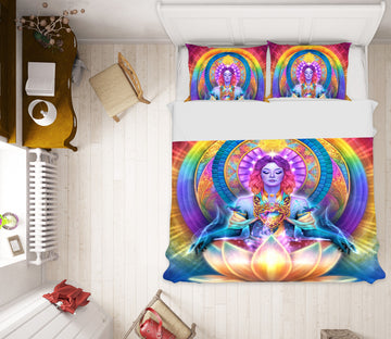 3D Colorful Lotus Woman 8854 Brigid Ashwood Bedding Bed Pillowcases Quilt Cover Duvet Cover