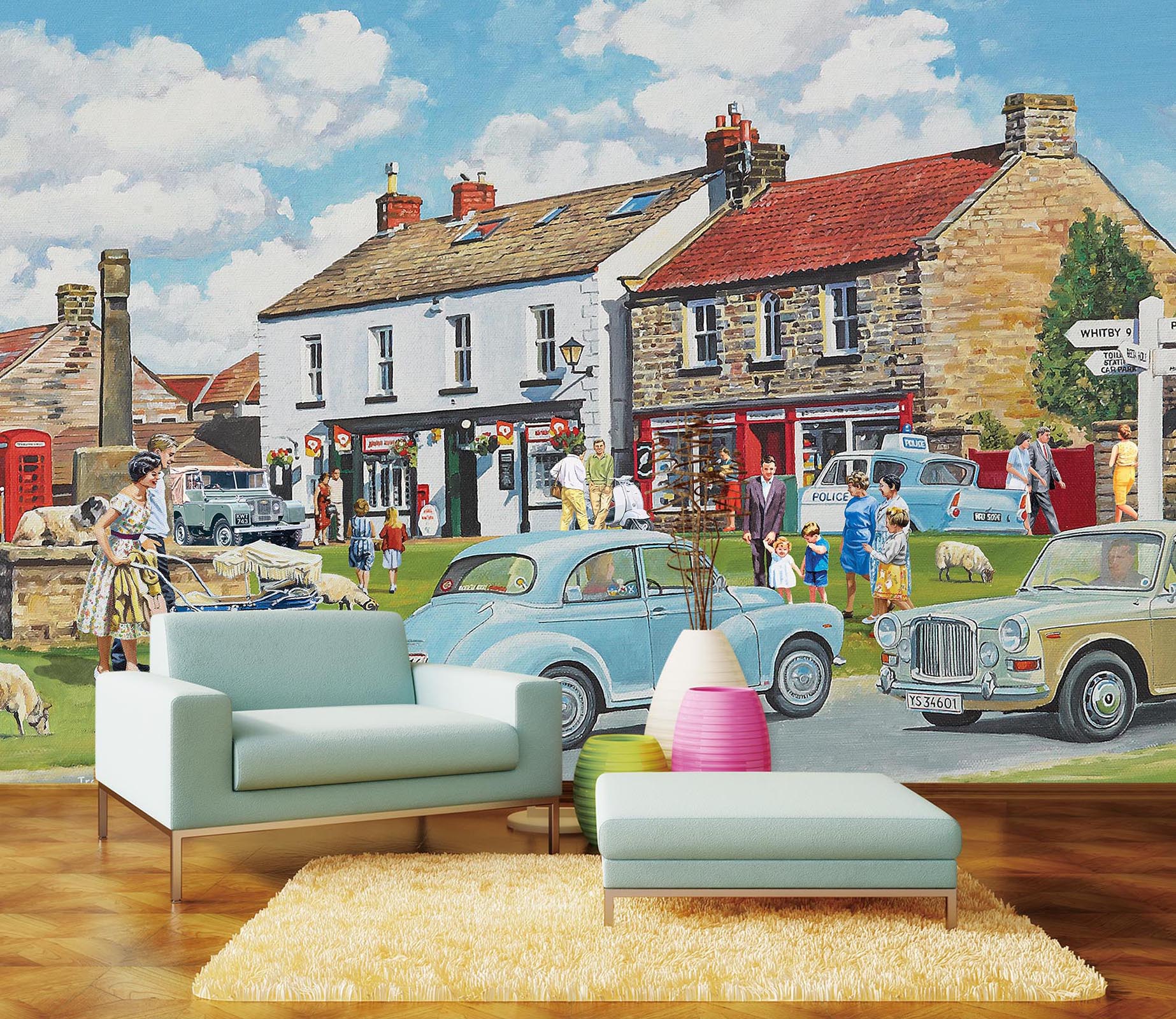 3D House Car 8922 Trevor Mitchell Wall Mural Wall Murals