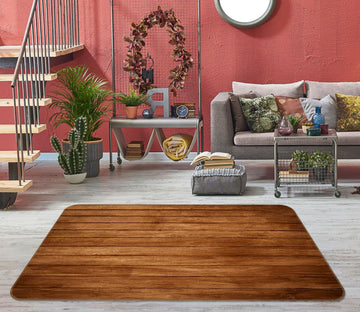 3D Brown Planks 31057 Non Slip Rug Mat