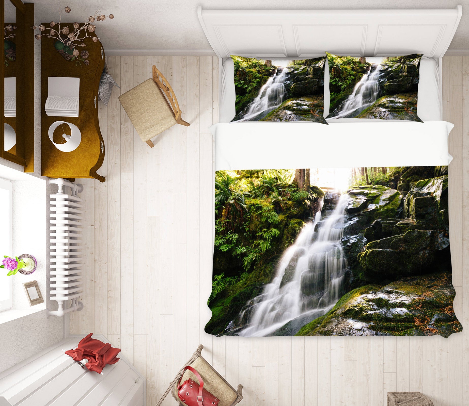 3D Mountain Willow 59137 Bed Pillowcases Quilt