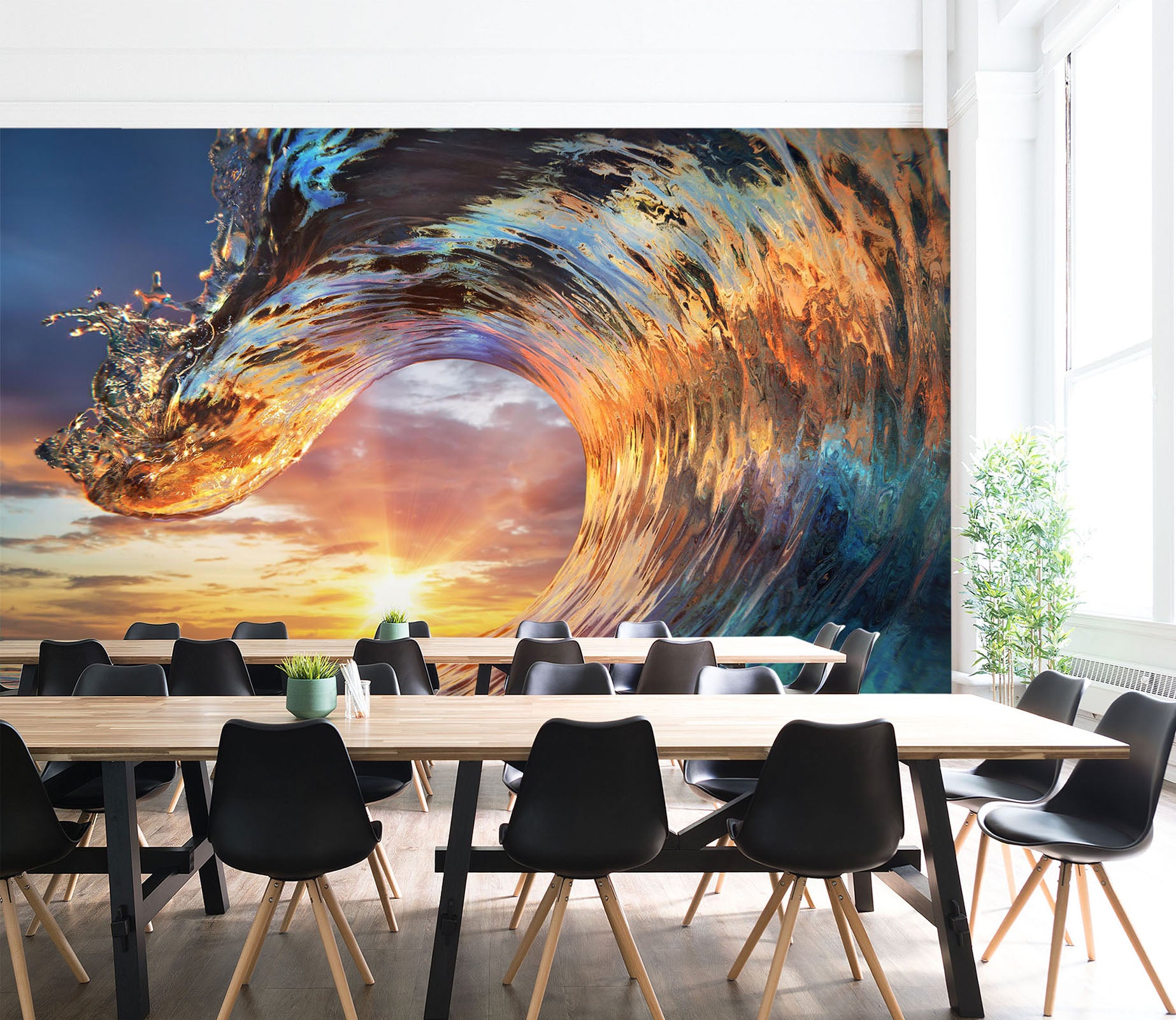 3D Sunshine Waves 039 Wall Murals