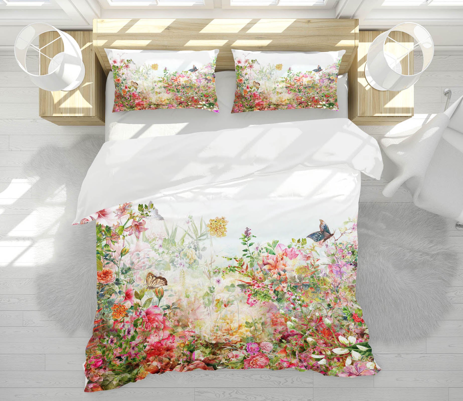 3D Flower Butterfly 60147 Bed Pillowcases Quilt
