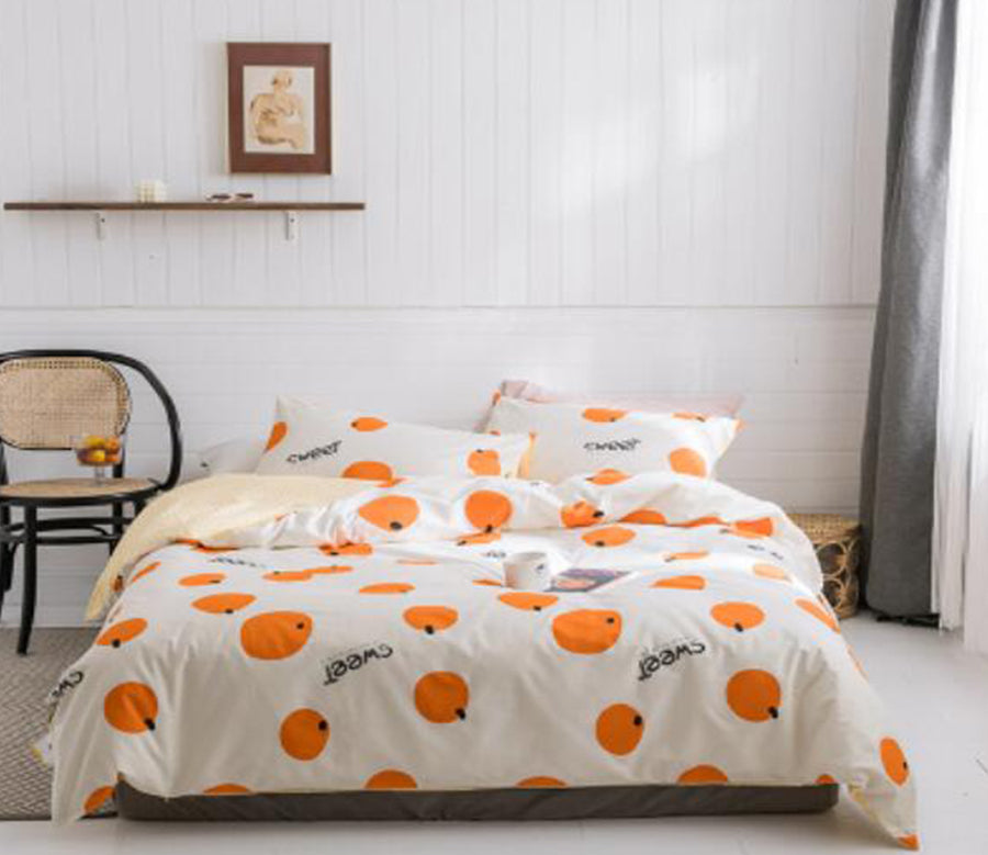 3D Orange 40111 Bed Pillowcases Quilt