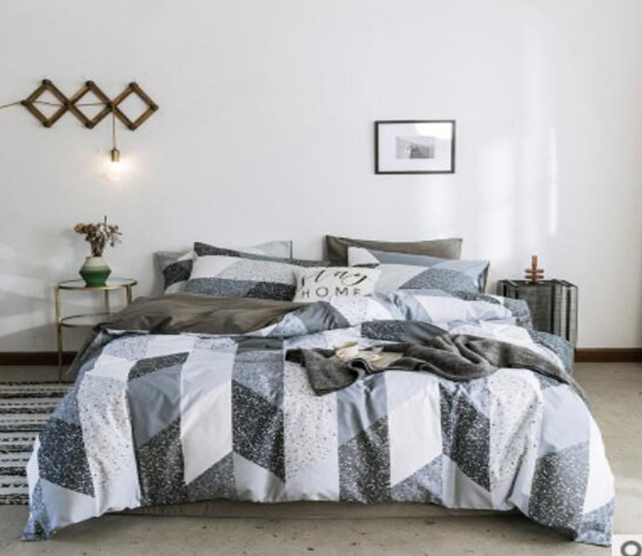 3D Off-White Rhombus 14057 Bed Pillowcases Quilt