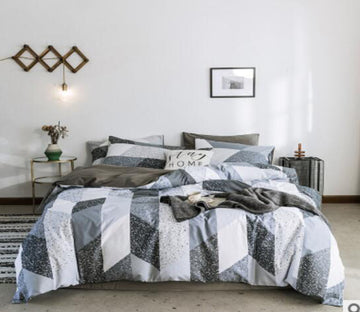 3D Off-White Rhombus 14057 Bed Pillowcases Quilt