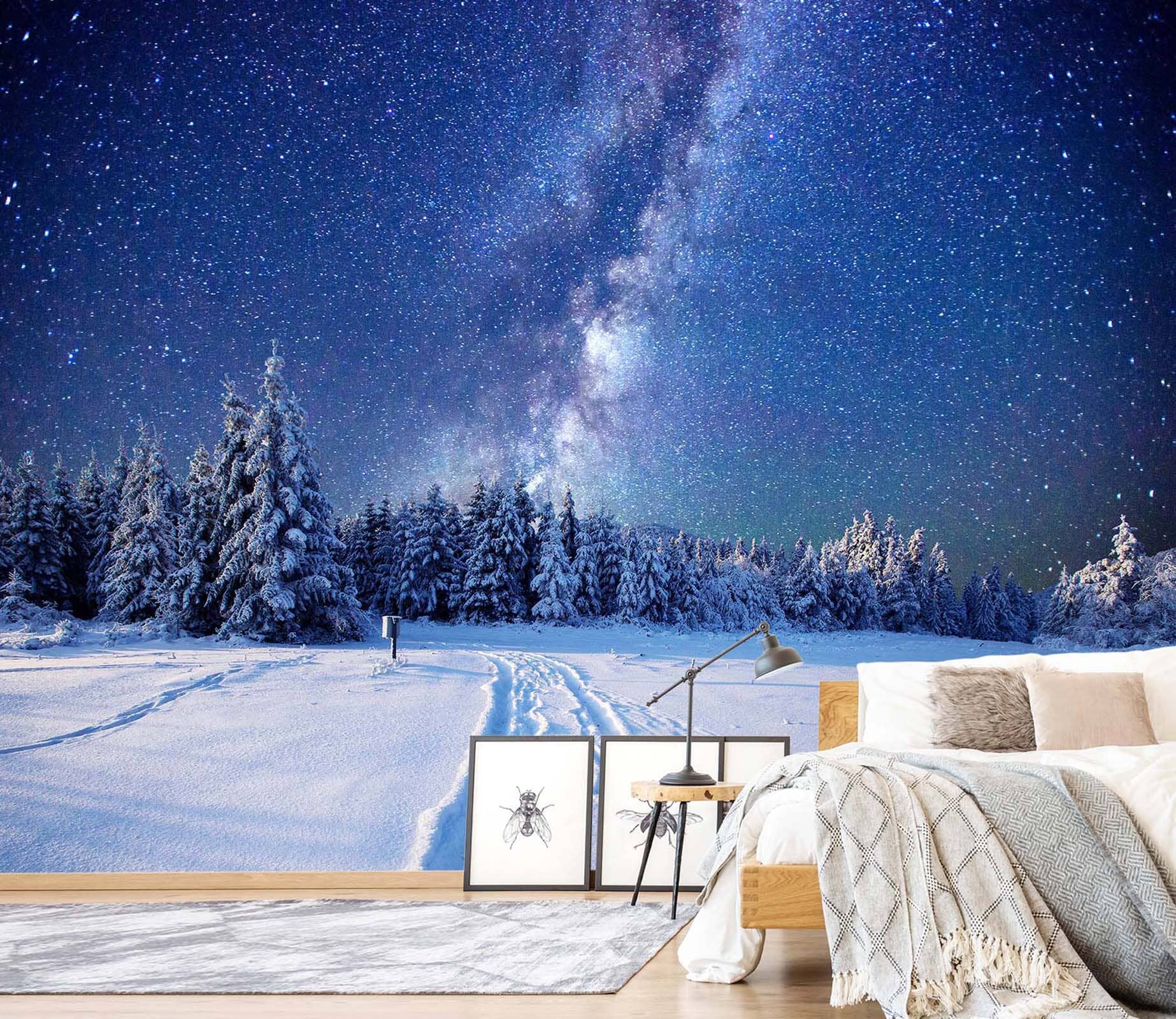 3D Snow Forest 070 Wall Murals Wallpaper AJ Wallpaper 2 