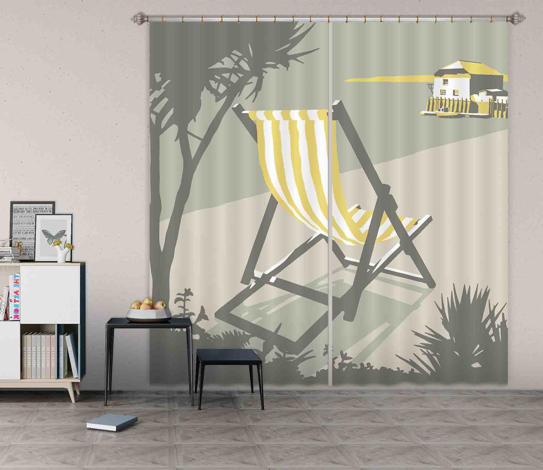 3D Rock Deckchair 138 Steve Read Curtain Curtains Drapes Curtains AJ Creativity Home 