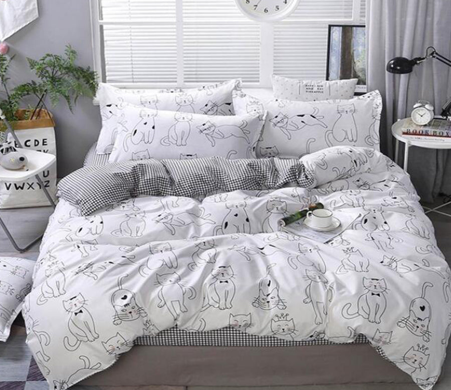 3D Line Cat 7152 Bed Pillowcases Quilt