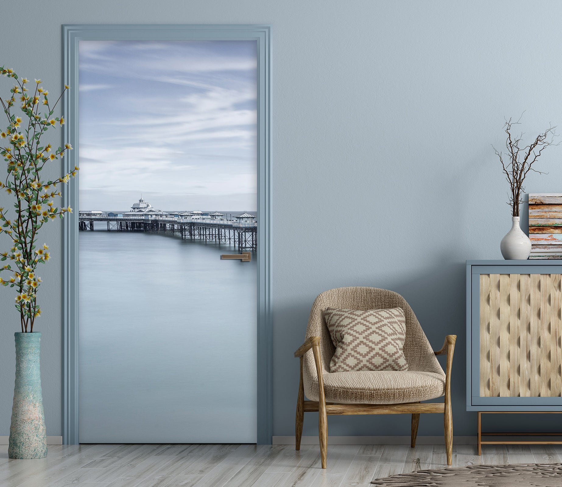 3D Bridge Water Surface 106156 Assaf Frank Door Mural