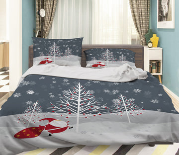 3D Tree Santa Snowflake 45040 Christmas Quilt Duvet Cover Xmas Bed Pillowcases