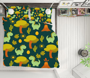3D Tree Cactus Dinosaur 61095 Bed Pillowcases Quilt
