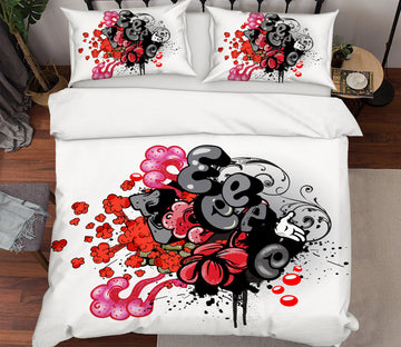 3D Letter Pattern 59051 Bed Pillowcases Quilt