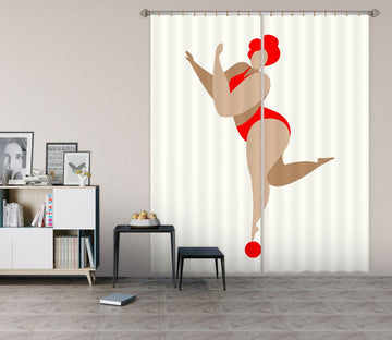 3D Dancing Queen 1033 Boris Draschoff Curtain Curtains Drapes Curtains AJ Creativity Home 