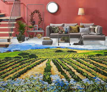 3D Field Flower Bush 9519 Allan P. Friedlander Floor Mural