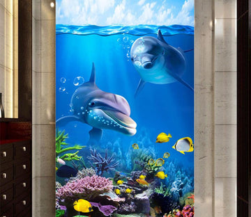 3D Deep Sea Shark 643 Wall Murals Wallpaper AJ Wallpaper 2 