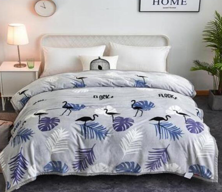 3D Blue Leaf Flamingo 5173 Bed Pillowcases Quilt