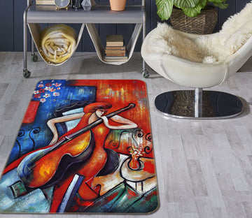 3D Play The Violin 33222 Non Slip Rug Mat