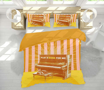 3D Play Piano 2110 Showdeer Bedding Bed Pillowcases Quilt Quiet Covers AJ Creativity Home 
