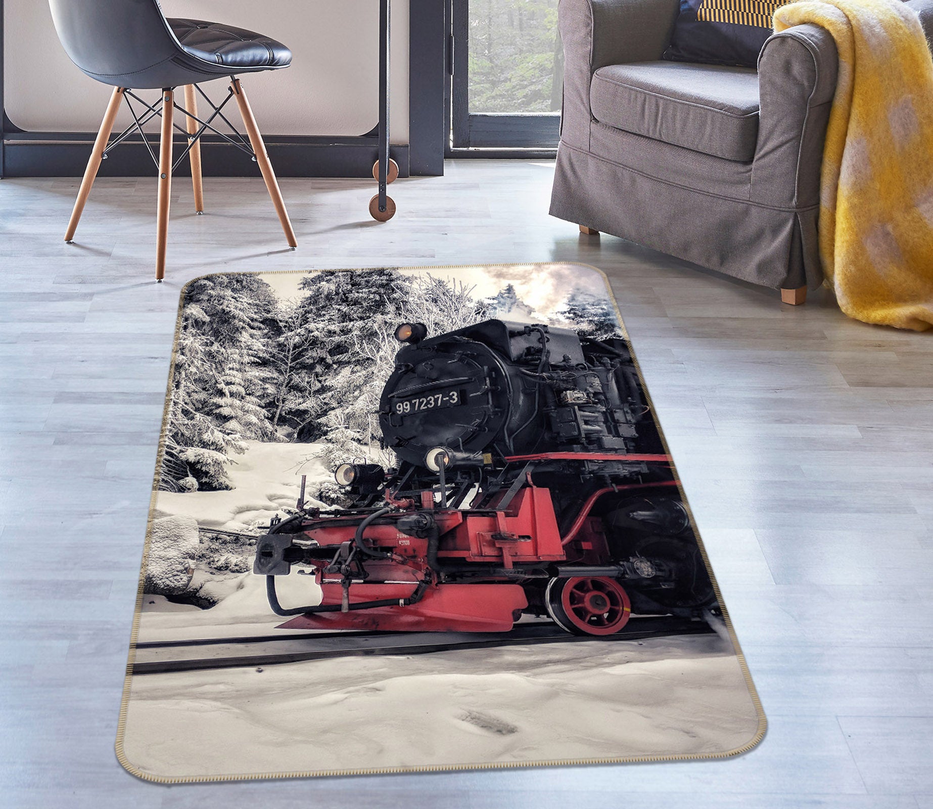 3D Locomotive 42039 Vehicle Non Slip Rug Mat