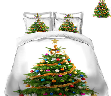 3D Christmas Tree 45088 Christmas Quilt Duvet Cover Xmas Bed Pillowcases