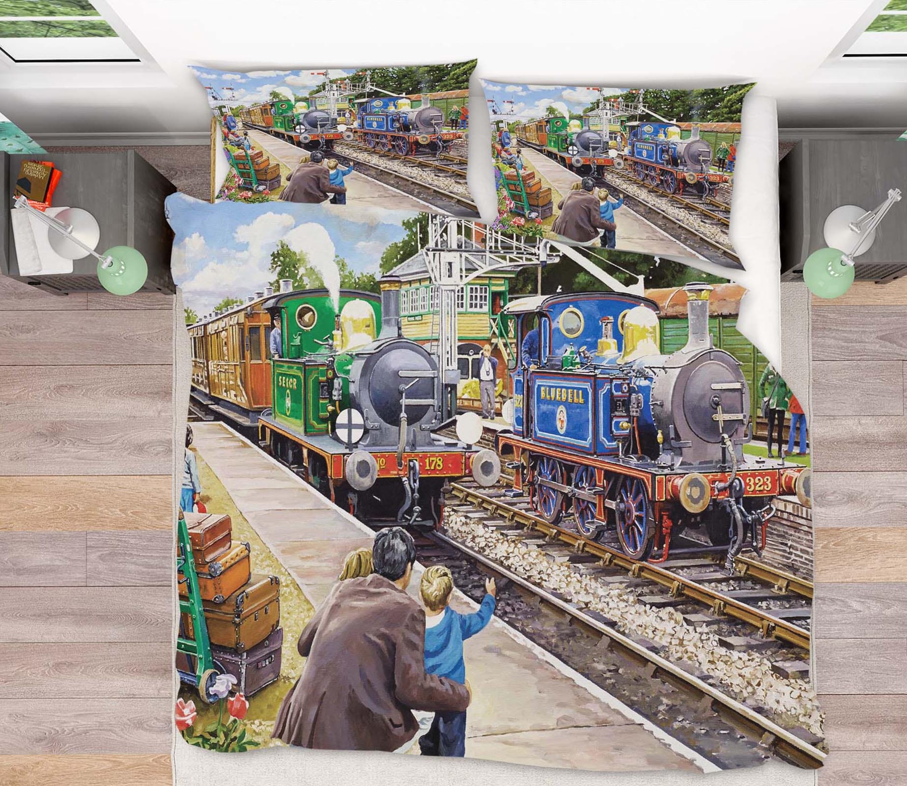 3D The Bluebell Railway 2057 Trevor Mitchell bedding Bed Pillowcases Quilt Quiet Covers AJ Creativity Home 