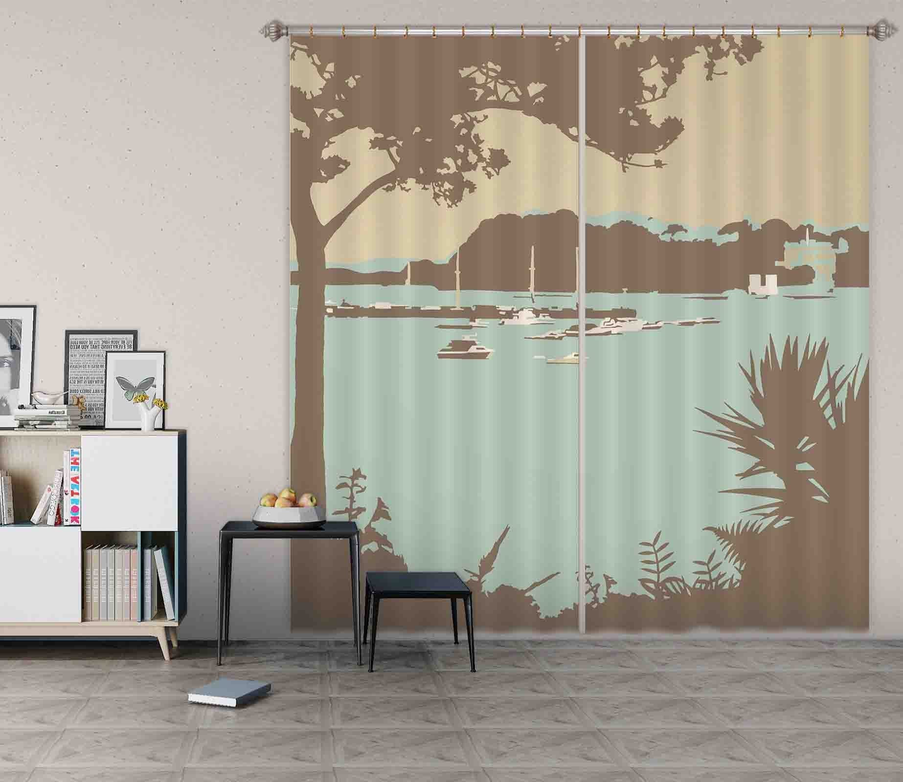 3D Sandbanks Brownsea Island 140 Steve Read Curtain Curtains Drapes Curtains AJ Creativity Home 