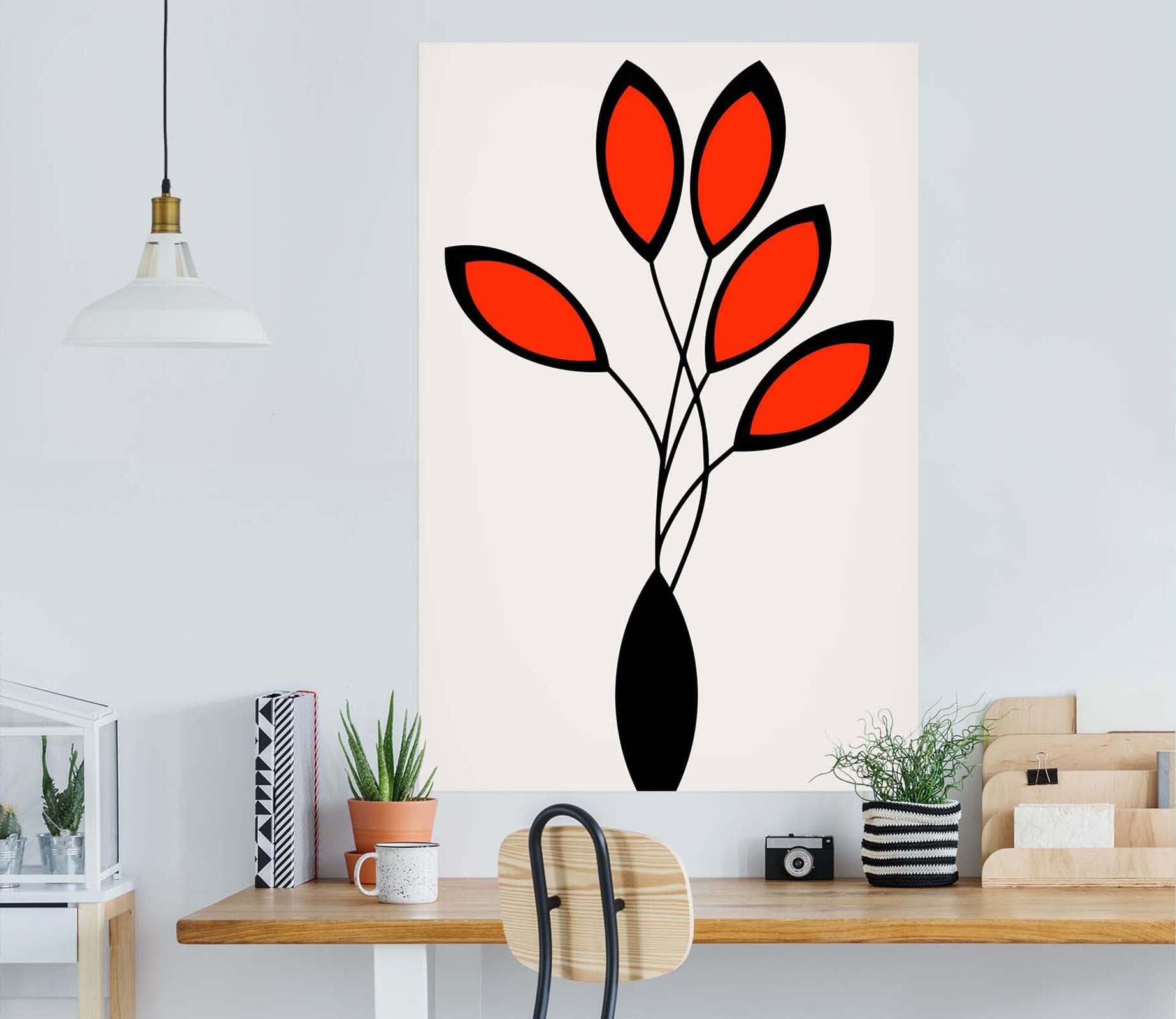 3D Orange Leaves 125 Boris Draschoff Wall Sticker Wallpaper AJ Wallpaper 2 