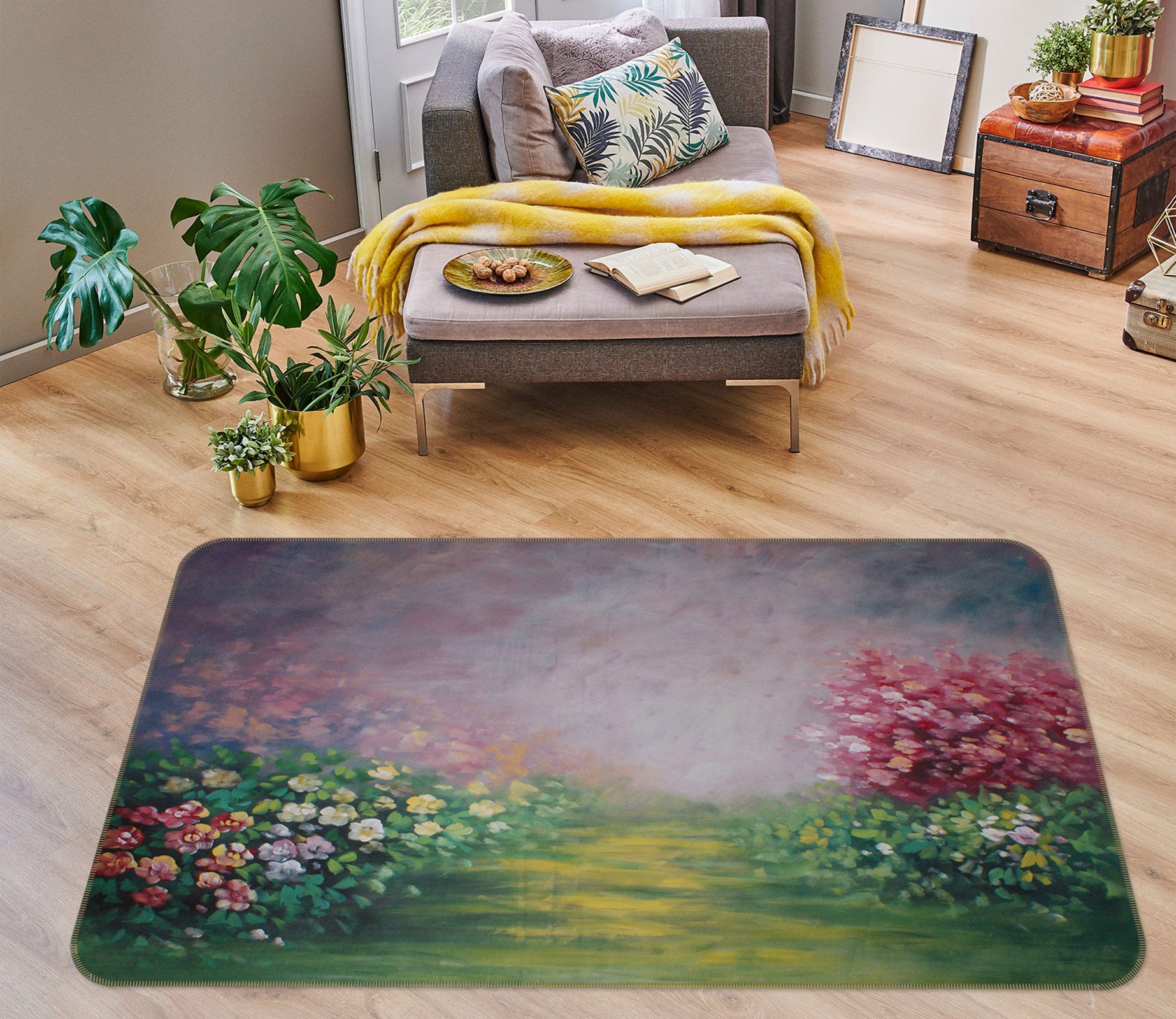 3D Flower Bush 75200 Non Slip Rug Mat