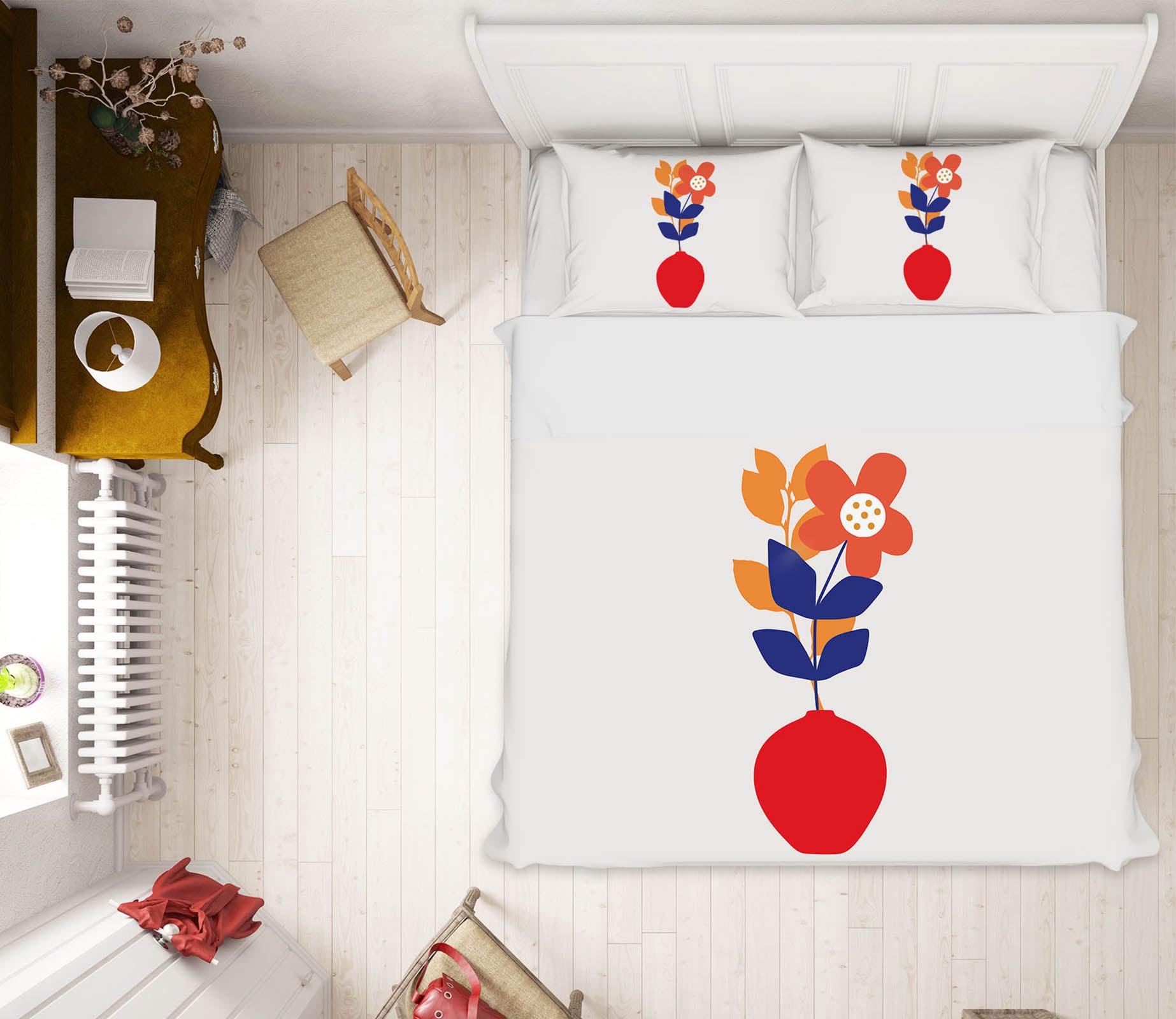 3D Red Vase 228 Boris Draschoff Bedding Bed Pillowcases Quilt